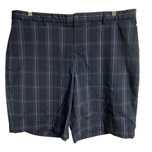 Lone Cypress by Pebble Beach Blue Plaid Mens Shorts Size 42 Pockets
